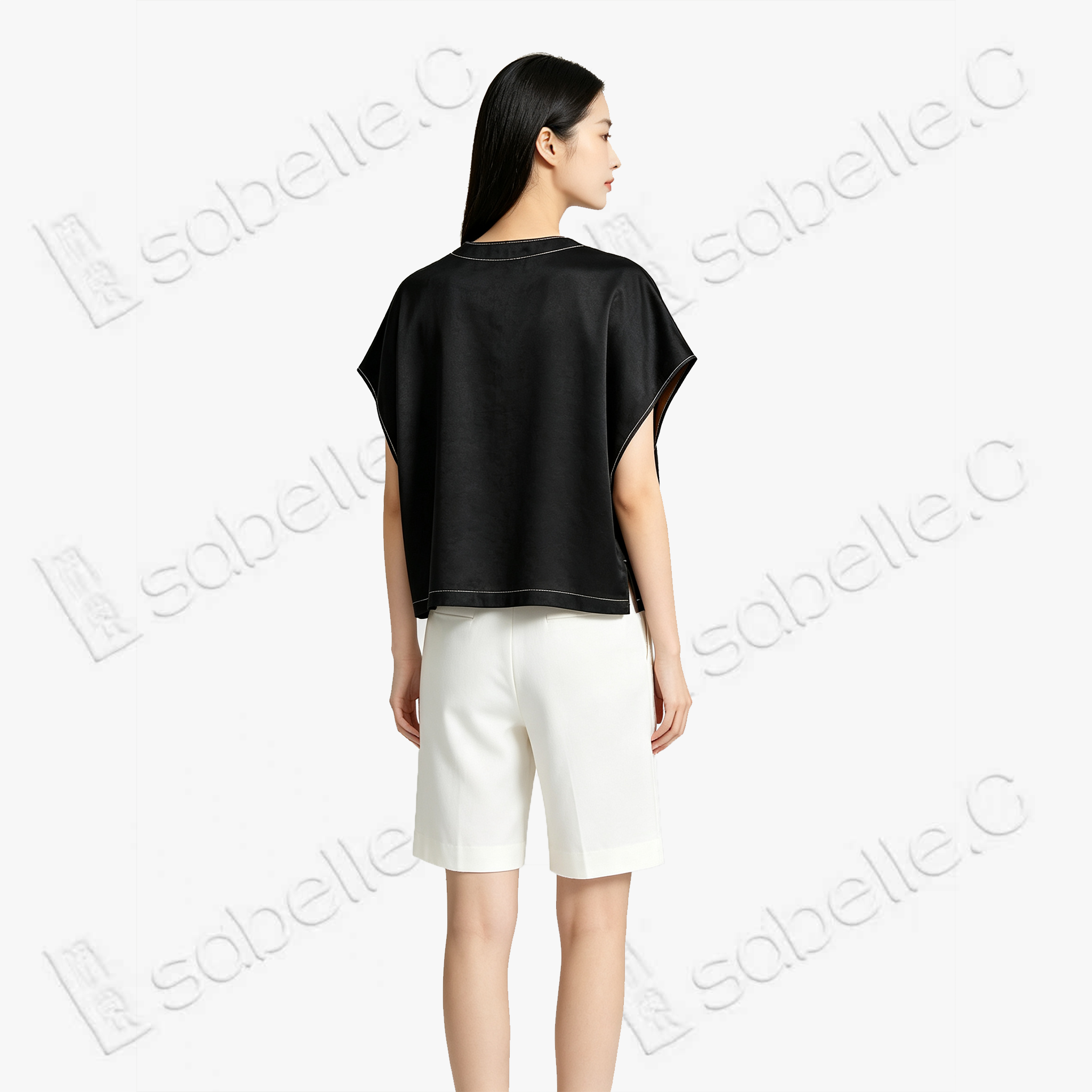 Gambiered Canton Silk Blouse - 香雲紗上衣