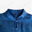Gambiered Canton Silk Top - 「霧藍暗花」香雲紗立領上衣