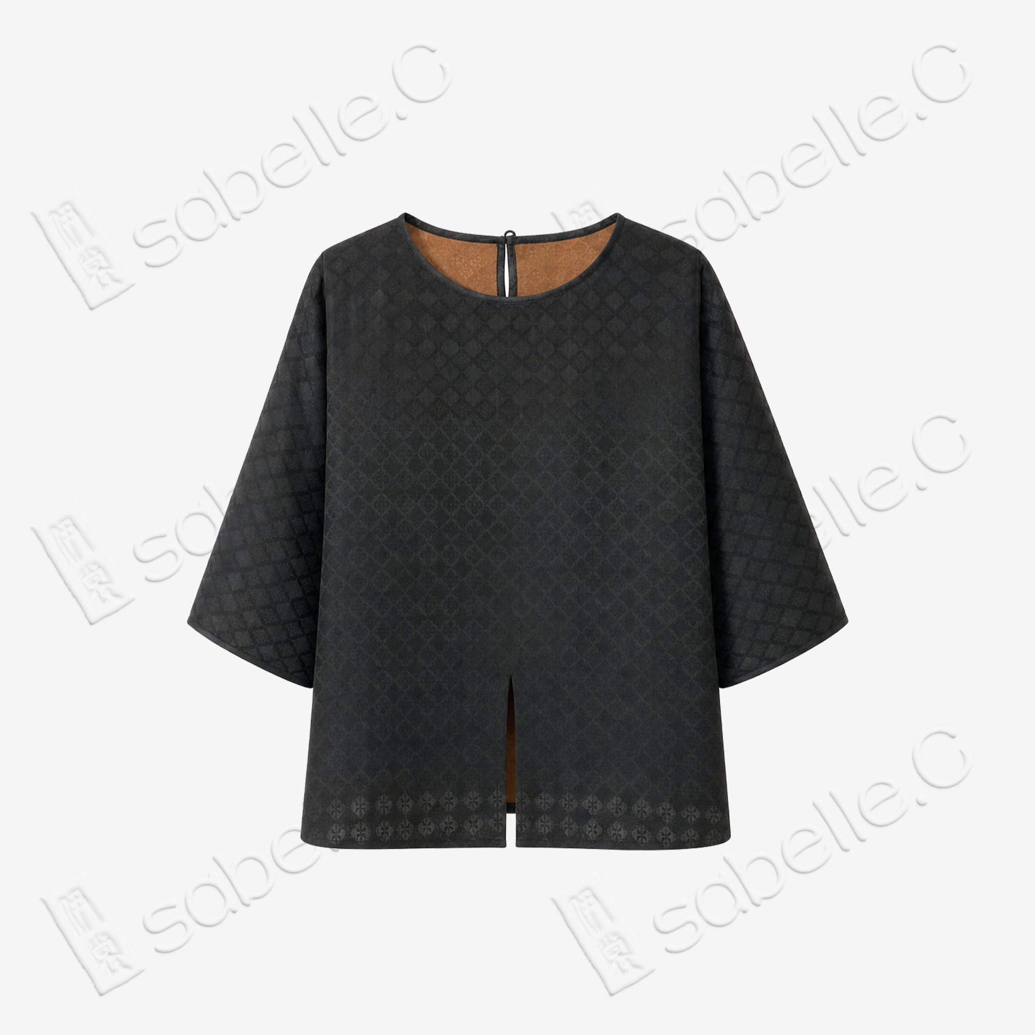 Gambiered Canton Silk Blouse - 香雲紗上衣