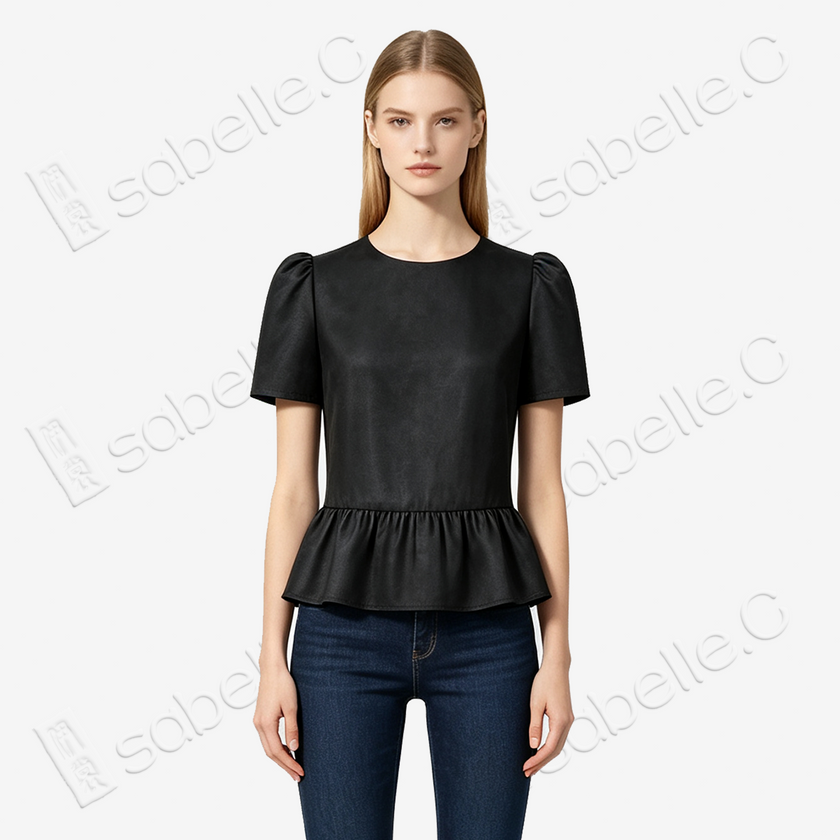 Gambiered Canton Silk Blouse - 香雲紗上衣
