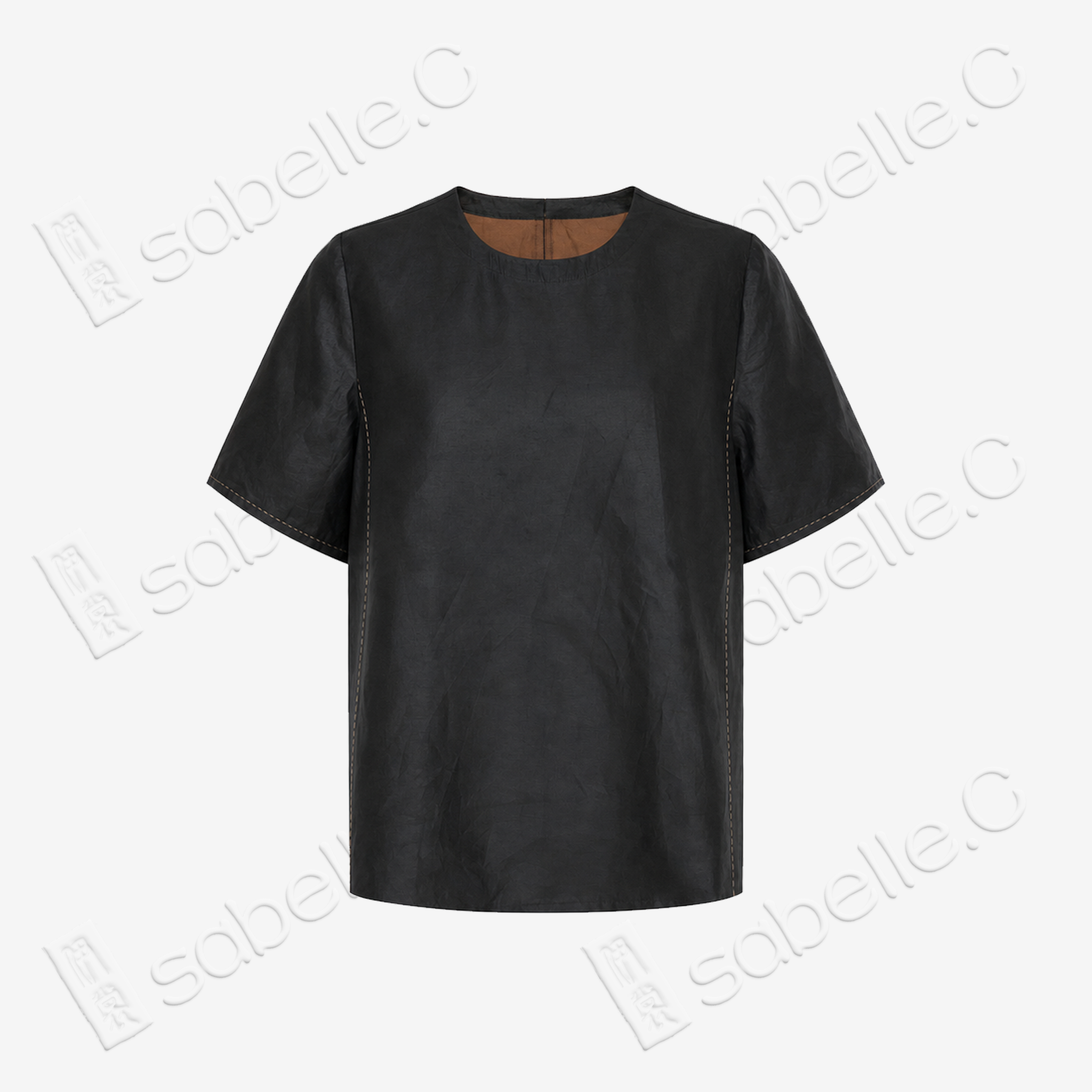 Gambiered Canton Silk Blouse - 香雲紗上衣