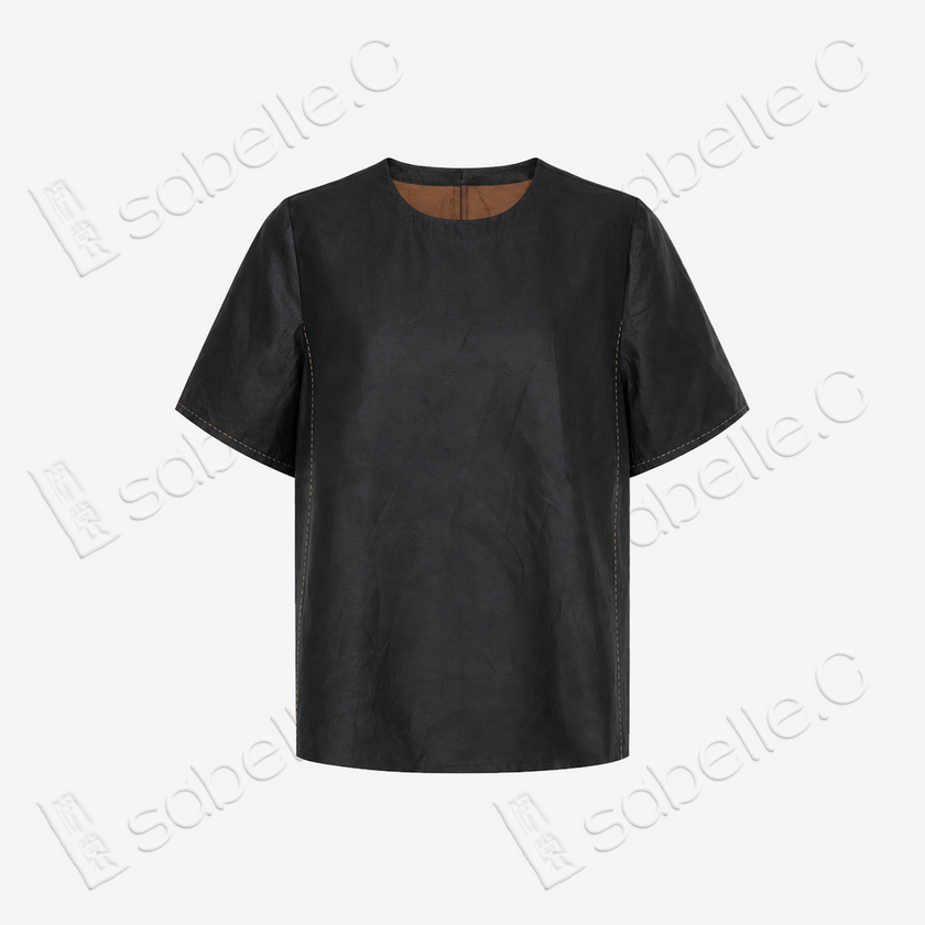 Gambiered Canton Silk Blouse - 香雲紗上衣