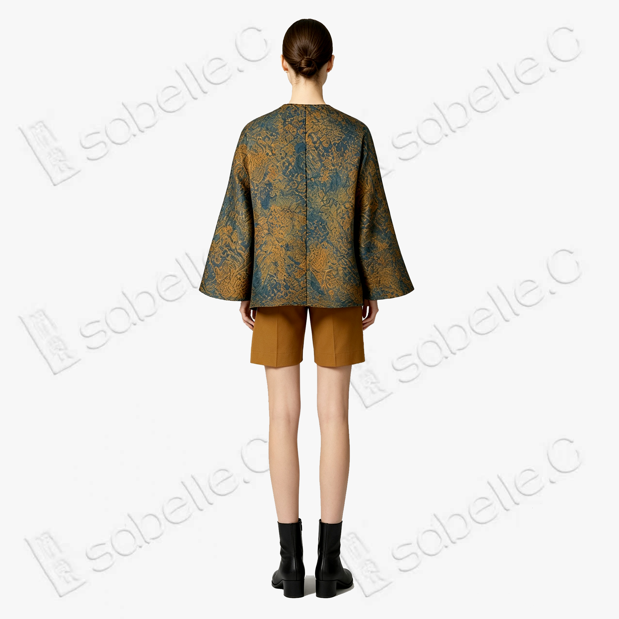 Gambiered Canton Silk Blouse - 「絳金遙歲」香雲紗上衣