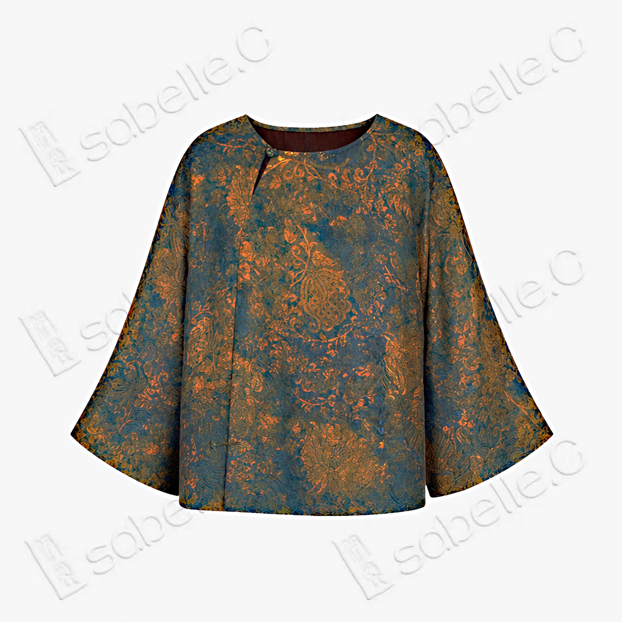 Gambiered Canton Silk Blouse - 「絳金遙歲」香雲紗上衣