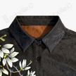 Hand‑Painted Gambiered Canton Silk Shirt - 「素墨玉蘭」手繪香雲紗襯衫
