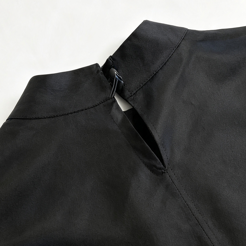 Gambiered Canton Silk Blouse - 香雲紗上衣