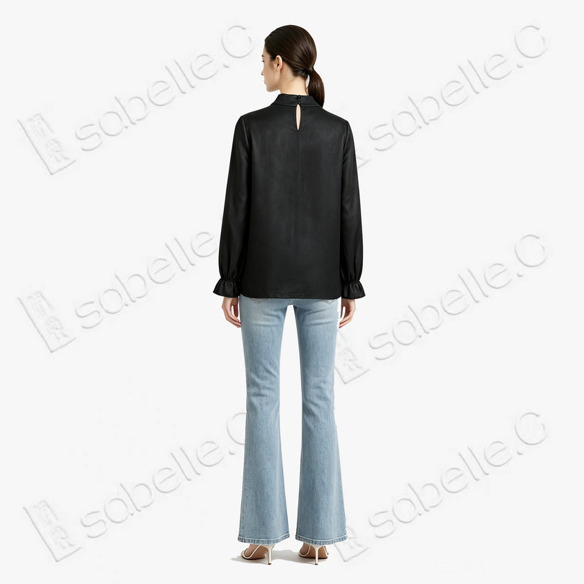 Gambiered Canton Silk Blouse - 香雲紗上衣