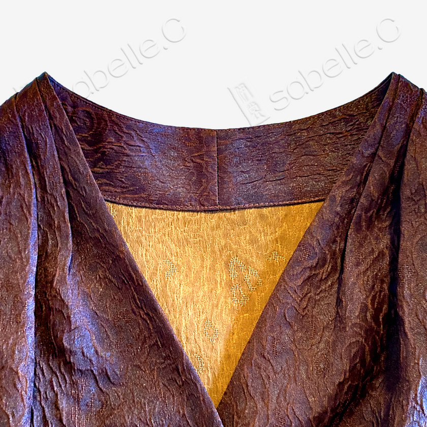 Gambiered Canton Silk Blouse - 紅雲紗上衣