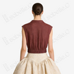 Gambiered Canton Silk Blouse - 紅雲紗上衣