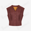 Gambiered Canton Silk Blouse - 紅雲紗上衣