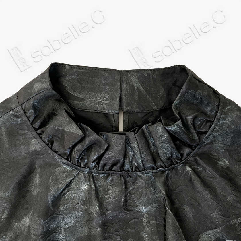 Gambiered Canton Silk Blouse - 「幽蝶煙澱」香雲紗襯衫