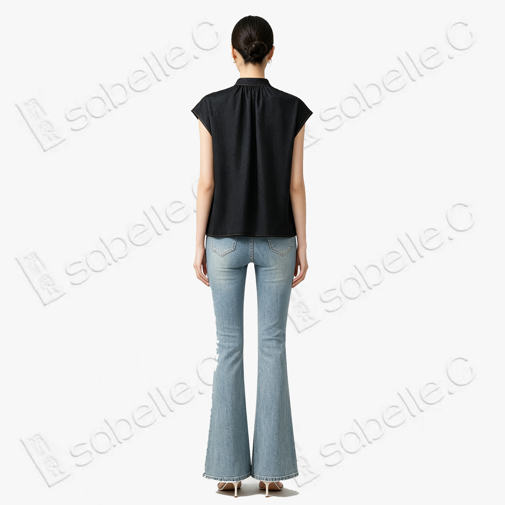 Gambiered Canton Silk Blouse - 香雲紗上衣