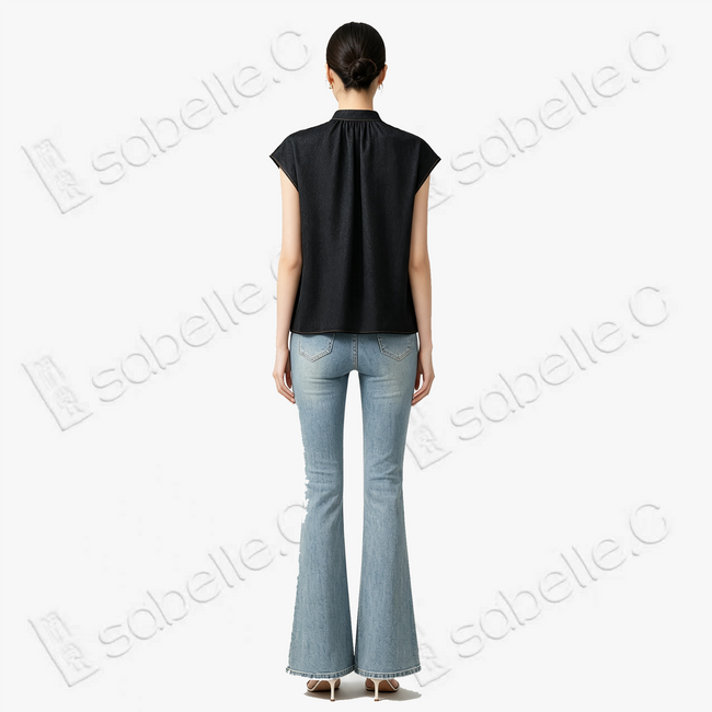 Gambiered Canton Silk Blouse - 香雲紗上衣
