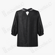 Gambiered Canton Silk Blouse - 「玄緞凝綰」香雲紗綁帶上衣