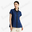 Tortoise Crack Pattern Gambiered Canton Silk Top - 龜裂紋香雲紗上衣