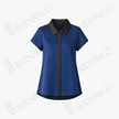 Tortoise Crack Pattern Gambiered Canton Silk Top - 龜裂紋香雲紗上衣