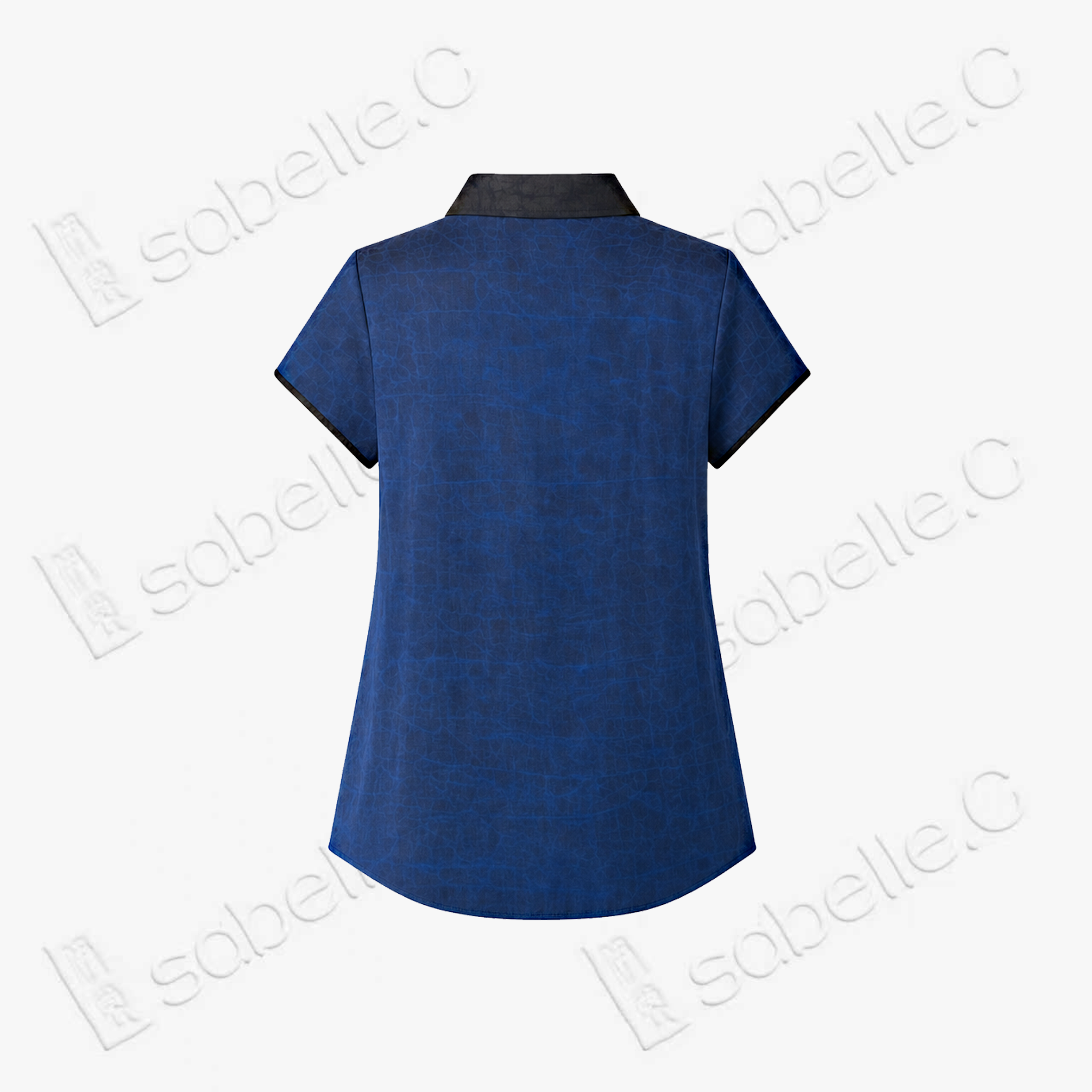 Tortoise Crack Pattern Gambiered Canton Silk Top - 龜裂紋香雲紗上衣