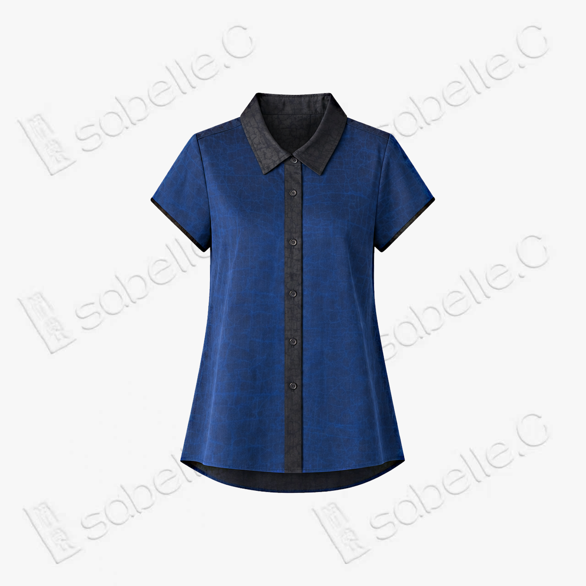 Tortoise Crack Pattern Gambiered Canton Silk Top - 龜裂紋香雲紗上衣