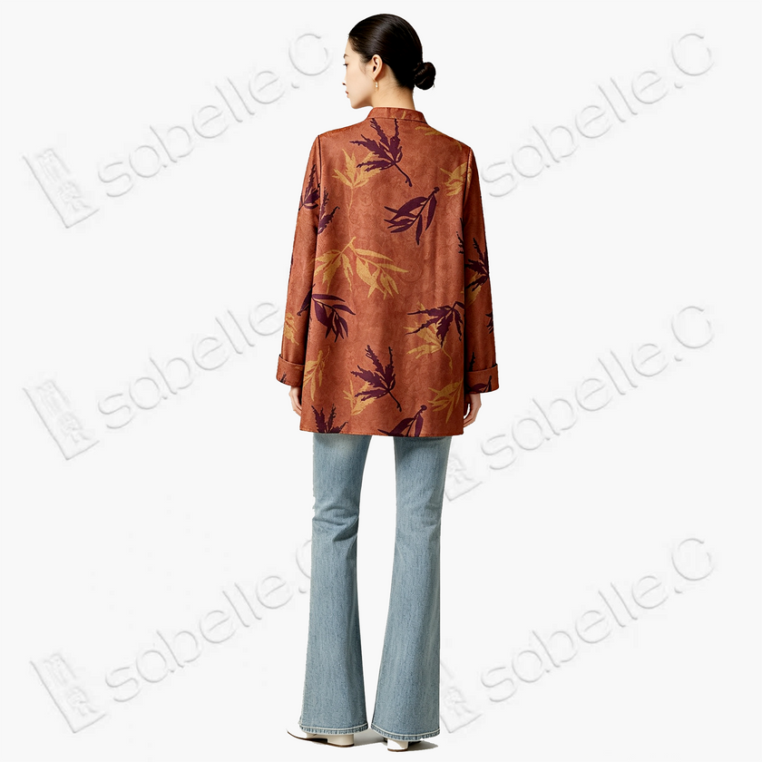 Gambiered Canton Silk Blouse - 「赤硯秋痕」香雲紗襯衫