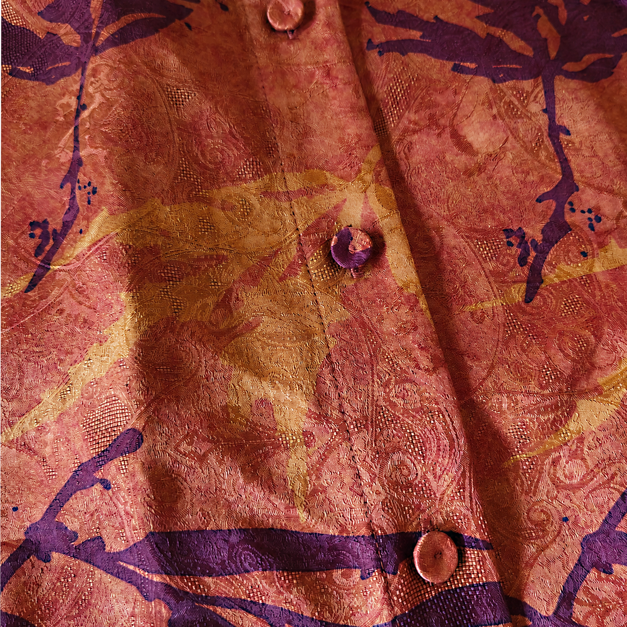 Gambiered Canton Silk Blouse - 「赤硯秋痕」香雲紗襯衫