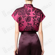 Vintage Silk‑Satin Stand‑Collar Blouse - 真絲老緞立領上衣