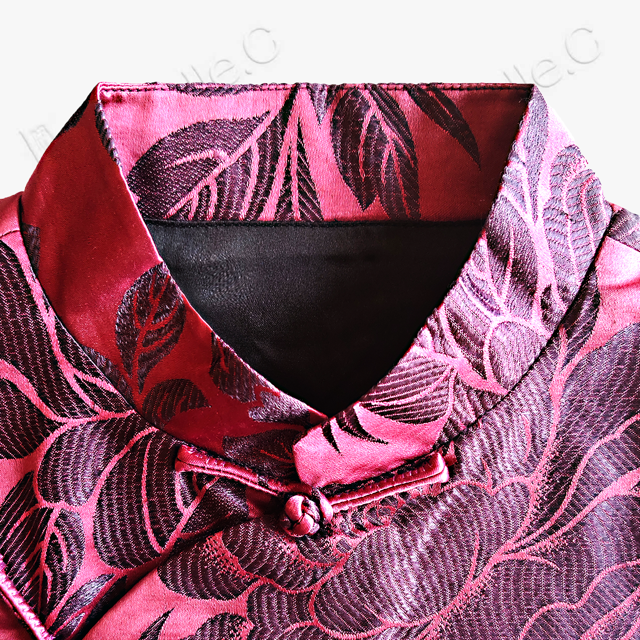 Vintage Silk‑Satin Stand‑Collar Blouse - 真絲老緞立領上衣