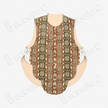 Umber Emerald Baoxiang Kesi Silk Waistcoat - 褐黛寶相緙絲馬甲