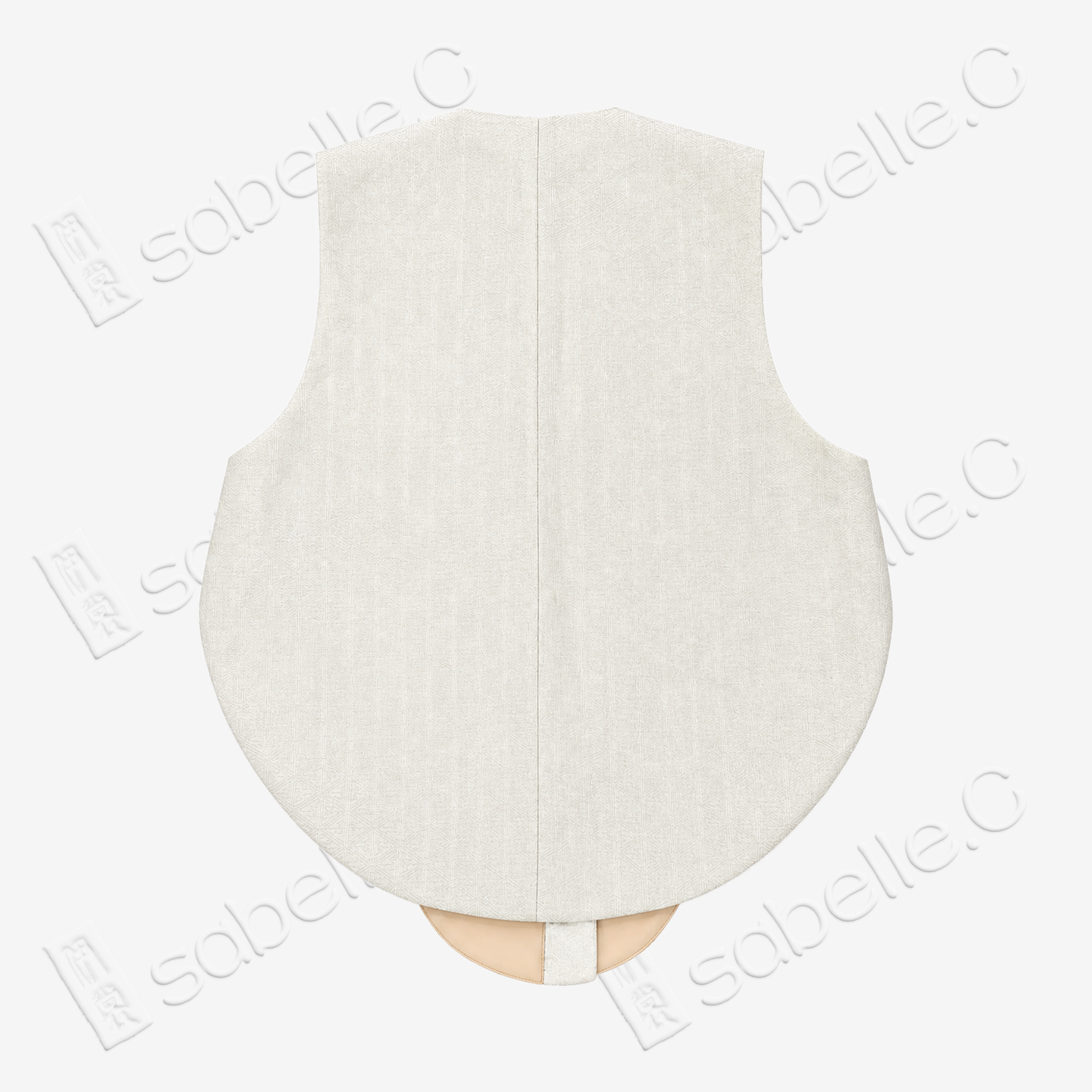 Umber Emerald Baoxiang Kesi Silk Waistcoat - 褐黛寶相緙絲馬甲