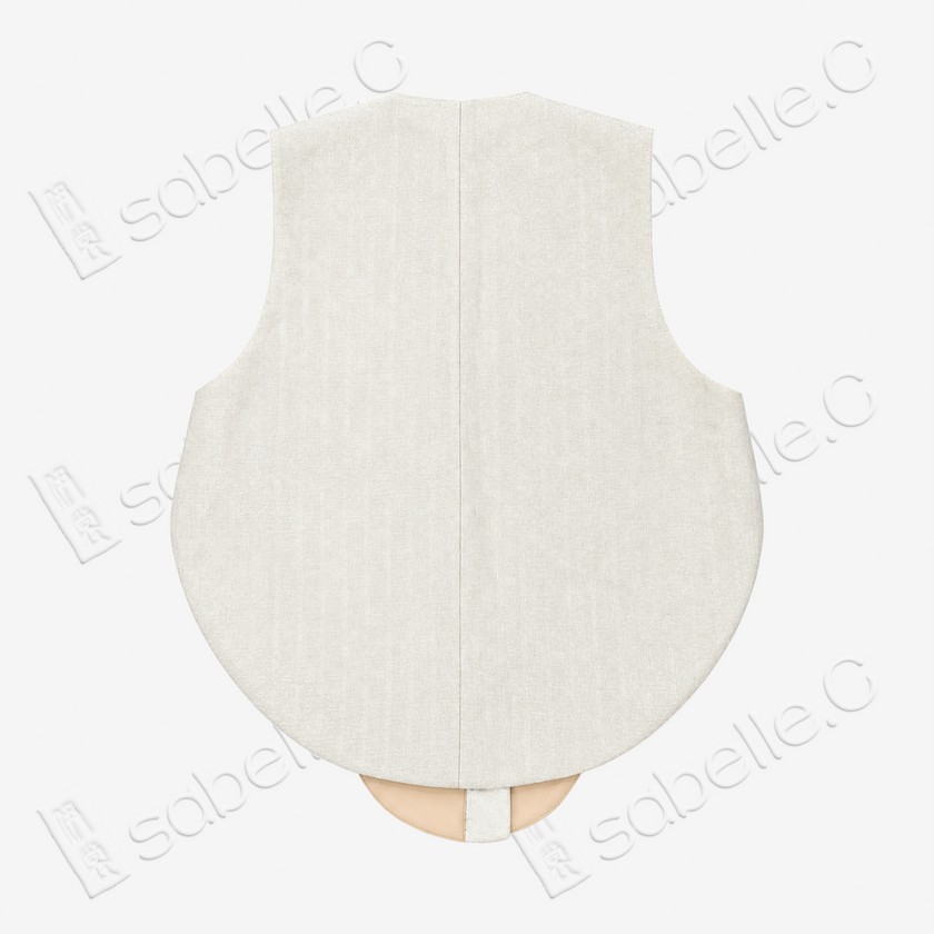 Umber Emerald Baoxiang Kesi Silk Waistcoat - 褐黛寶相緙絲馬甲