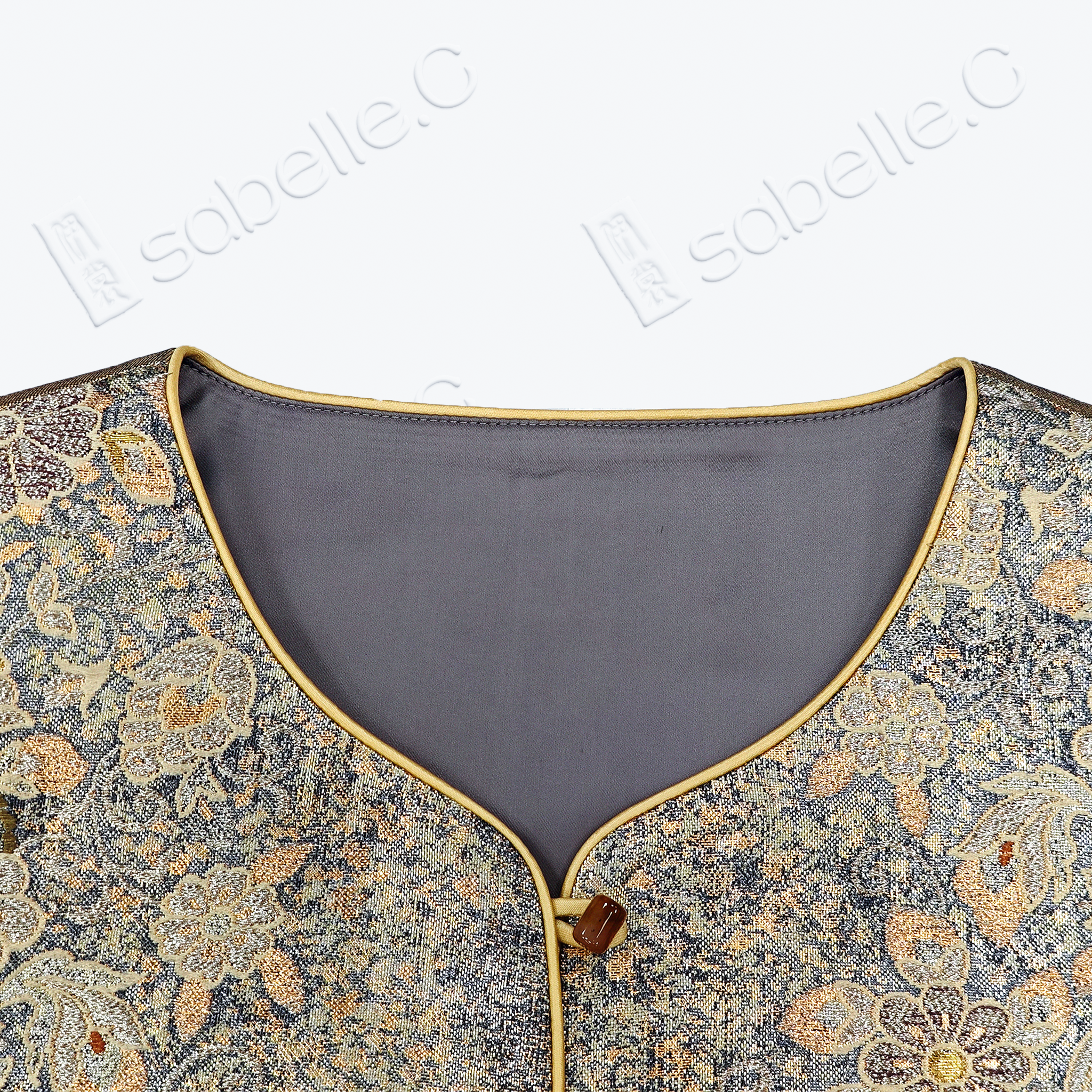 Frost Silver Gilded Floral Kesi Waistcoat - 「霜銀鎏花」緙絲馬甲