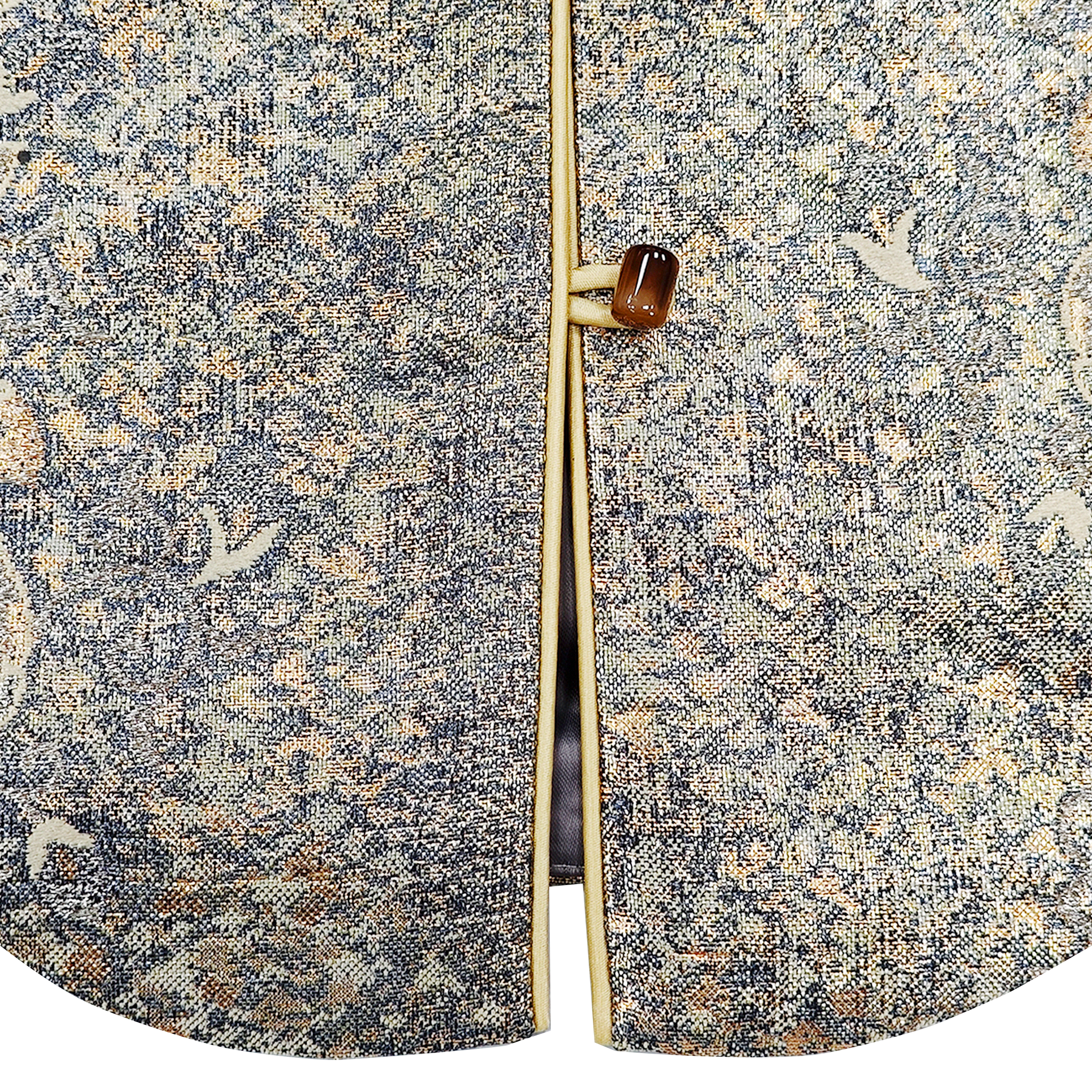 Frost Silver Gilded Floral Kesi Waistcoat - 「霜銀鎏花」緙絲馬甲
