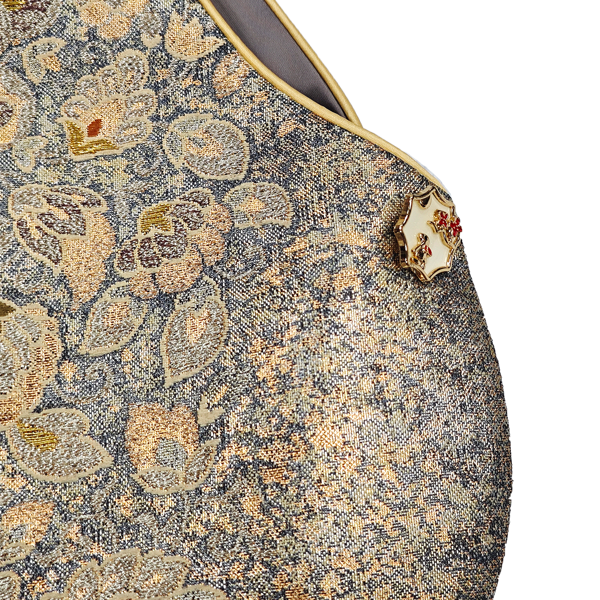 Frost Silver Gilded Floral Kesi Waistcoat - 「霜銀鎏花」緙絲馬甲