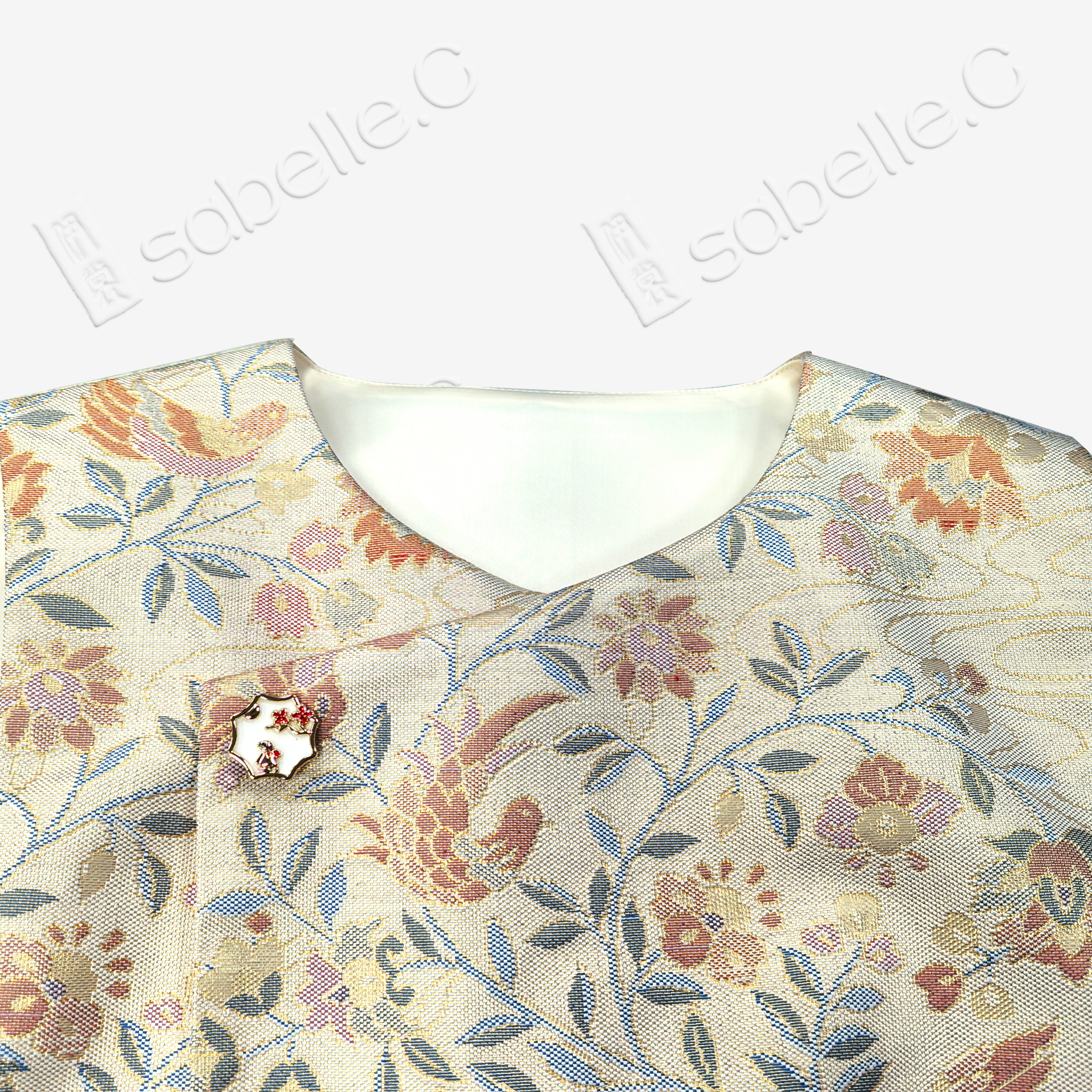 Chinese Tang Brocade Vest