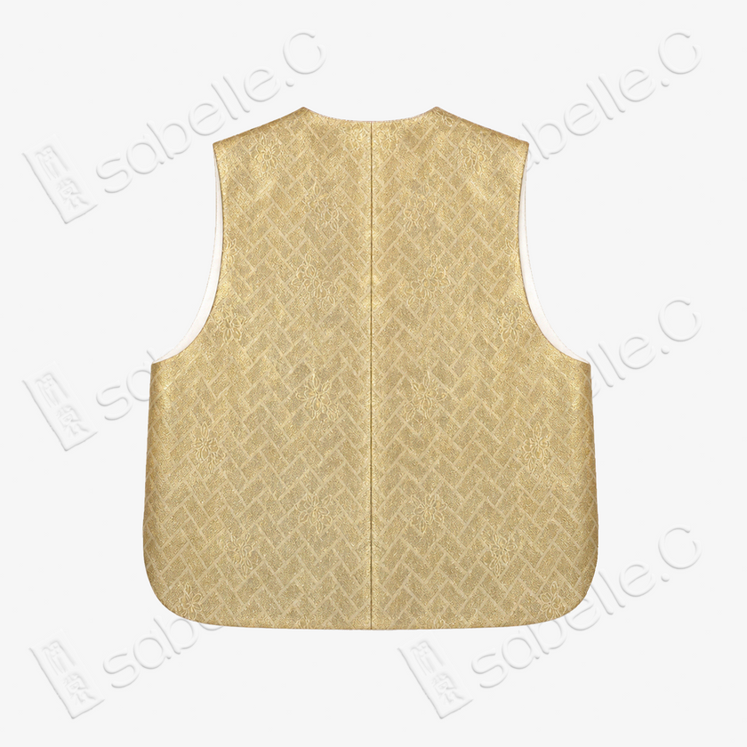 Gilded Flowing Floral Tang Brocade Waistcoat - 「鎏金流花」唐錦馬甲