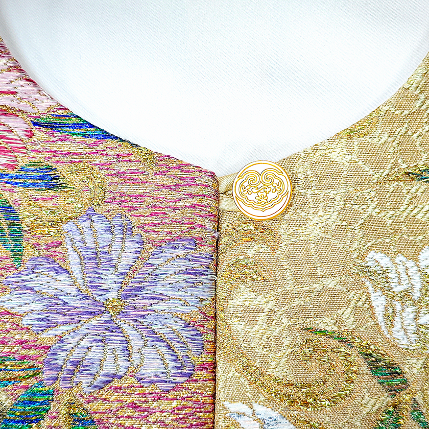 Gilded Flowing Floral Tang Brocade Waistcoat - 「鎏金流花」唐錦馬甲