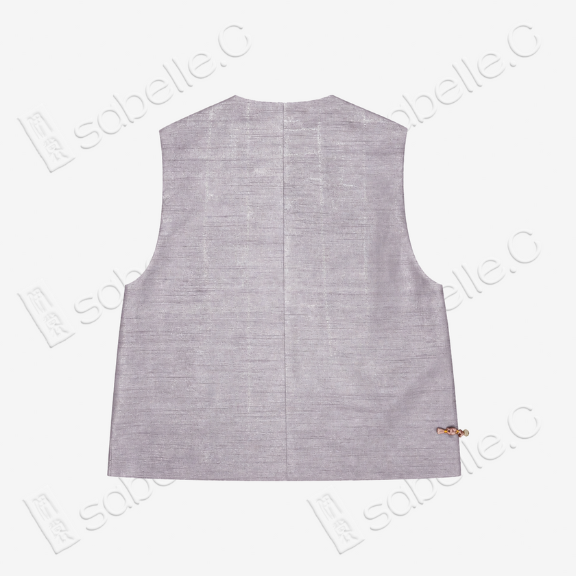 Silk Jacquard Vest - 「琉紫芳綺」真絲提花馬甲