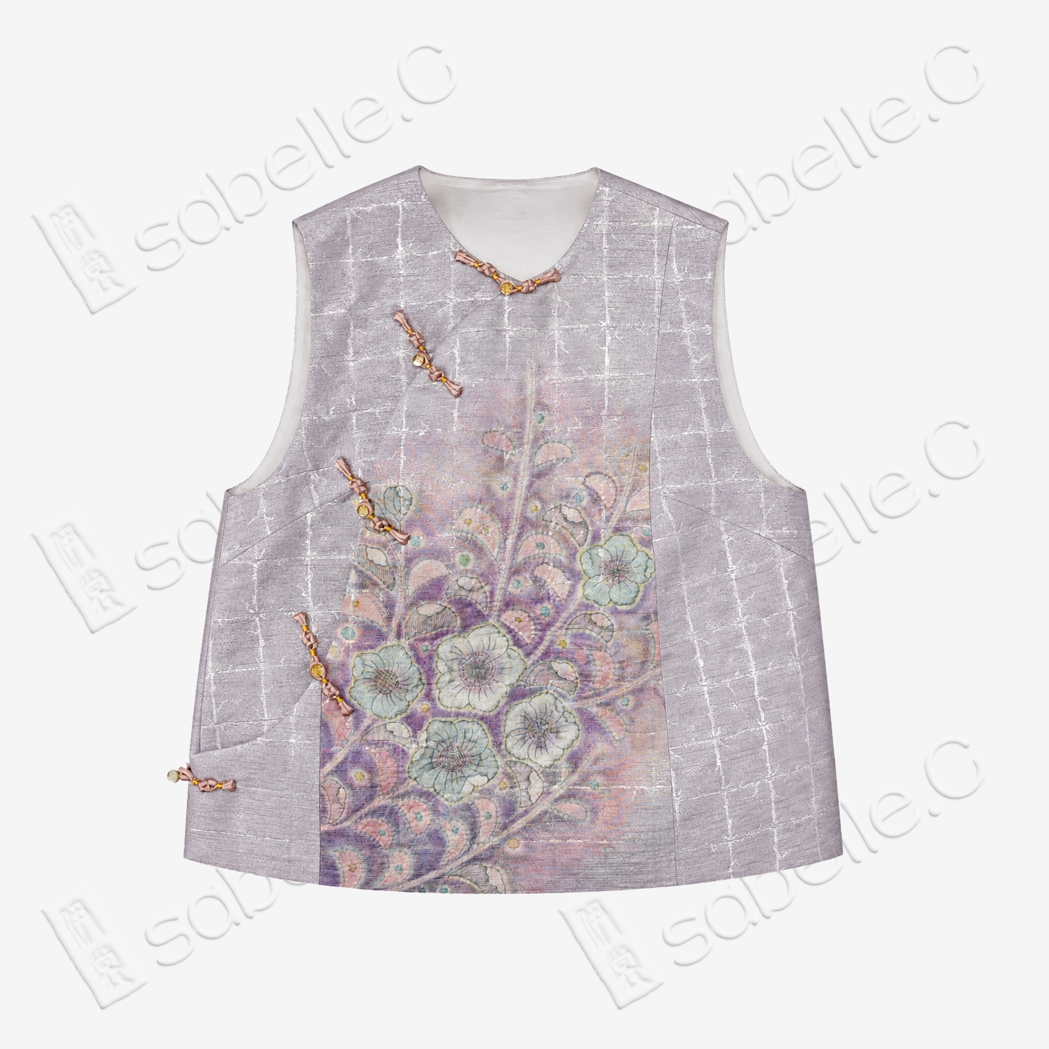 Silk Jacquard Vest - 「琉紫芳綺」真絲提花馬甲