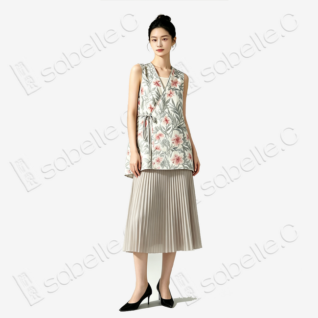 Silk Heavy‑Jacquard Waistcoat - 「汀蘭綺絮」真絲重提花馬甲