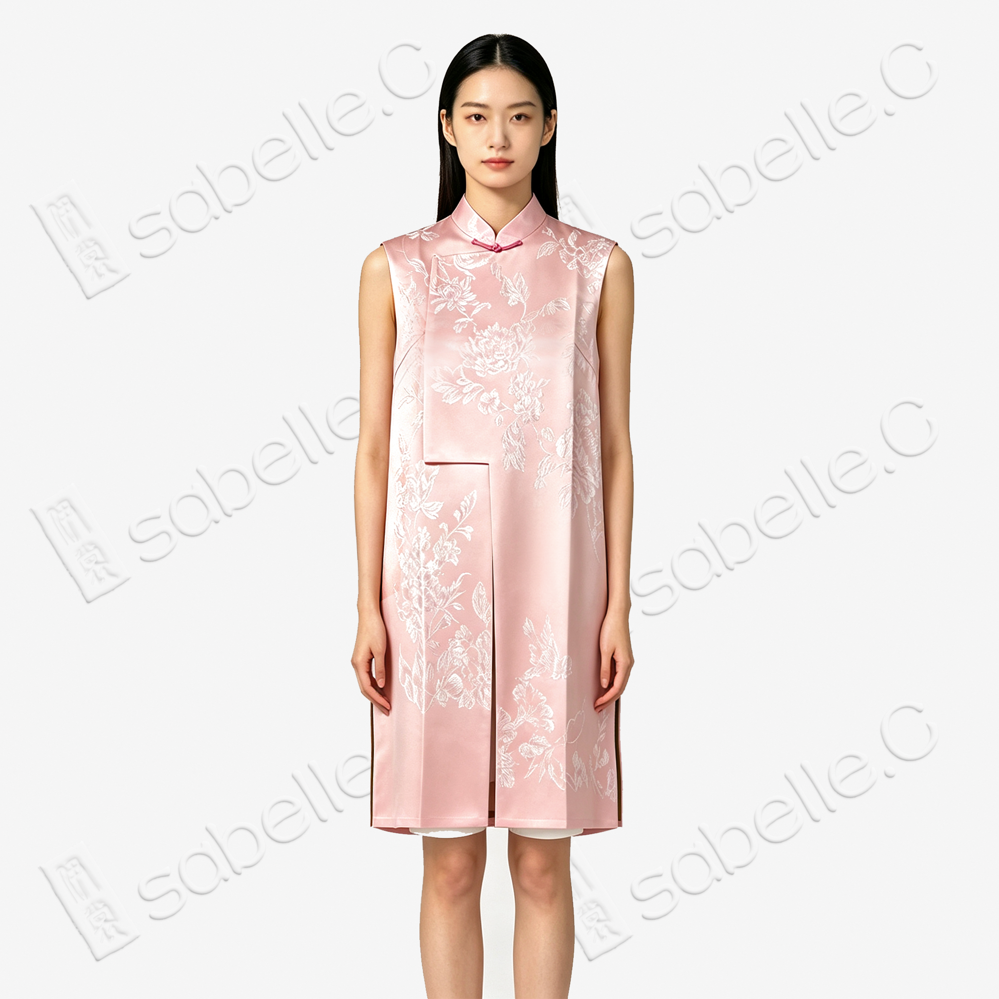 Vintage Silk Vest - 「桃月芳翎」古董真絲馬甲