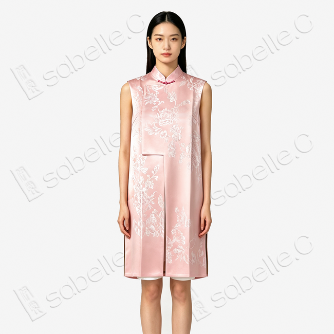 Vintage Silk Vest - 「桃月芳翎」古董真絲馬甲