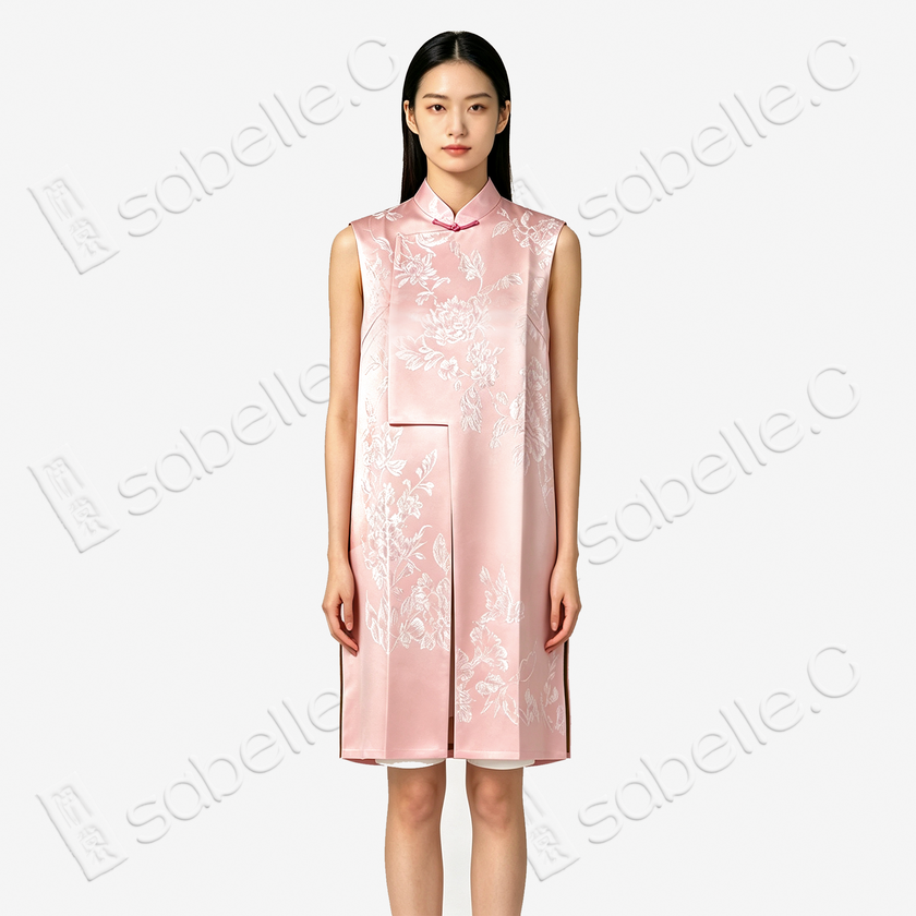 Vintage Silk Vest - 「桃月芳翎」古董真絲馬甲