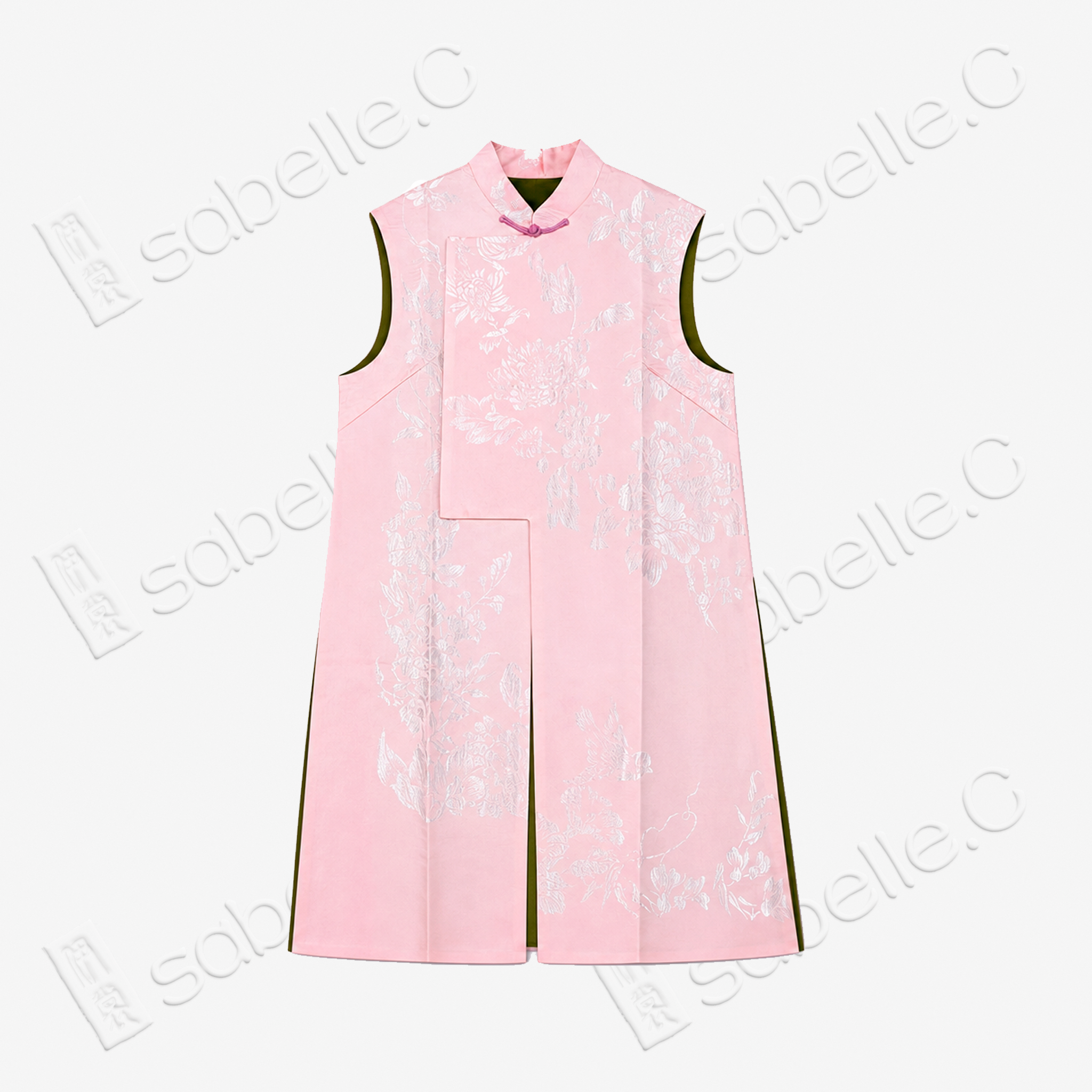 Vintage Silk Vest - 「桃月芳翎」古董真絲馬甲