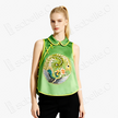 Emerald Green Circular Phoenix Vintage Embroidered Silk Waistcoat - 「翠碧團鳳」真絲老繡馬甲