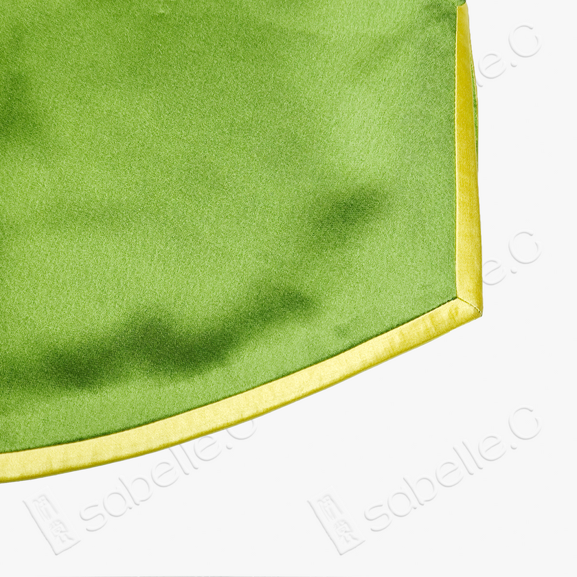 Emerald Green Circular Phoenix Vintage Embroidered Silk Waistcoat - 「翠碧團鳳」真絲老繡馬甲