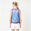 Cyan Blue Violet Plumage Vintage Silk Satin Waistcoat - 「青藍紫翎」真絲老緞馬甲