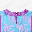 Cyan Blue Violet Plumage Vintage Silk Satin Waistcoat - 「青藍紫翎」真絲老緞馬甲