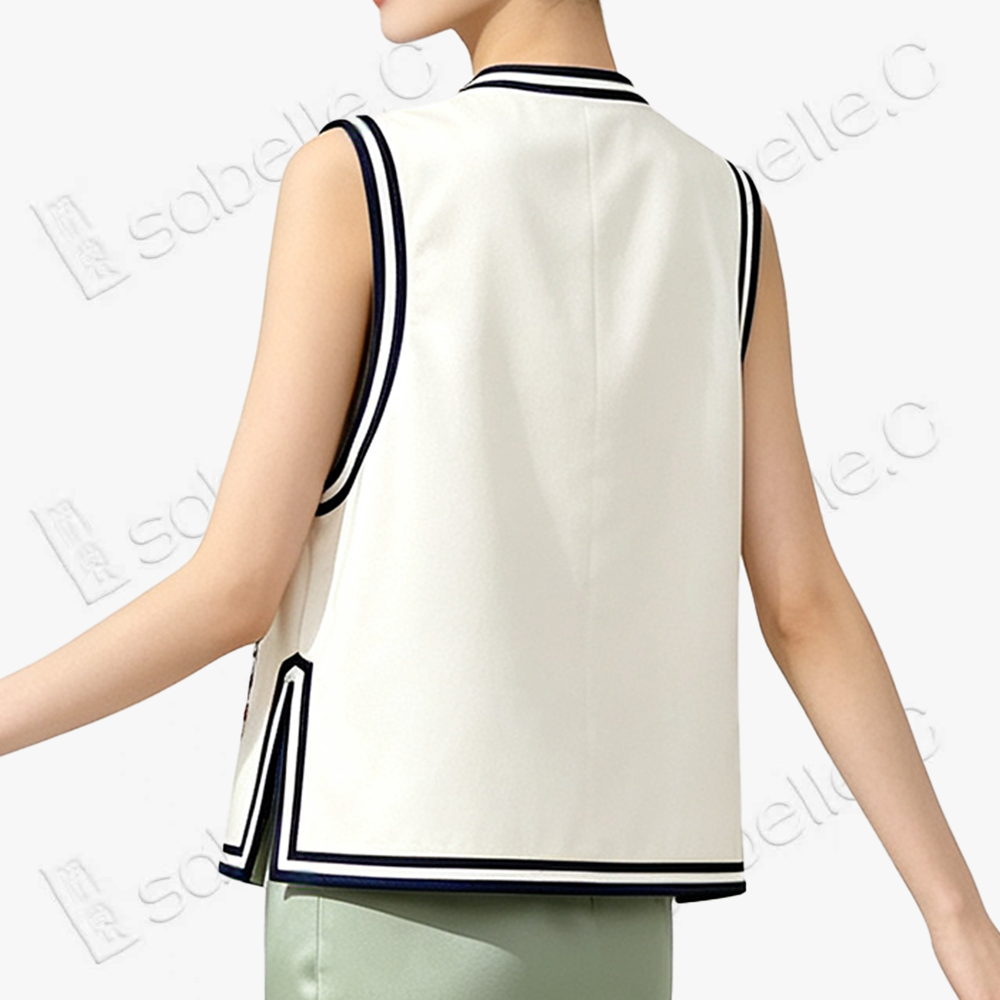 Hand‑Embroidered Waistcoat - 手工刺繡馬甲