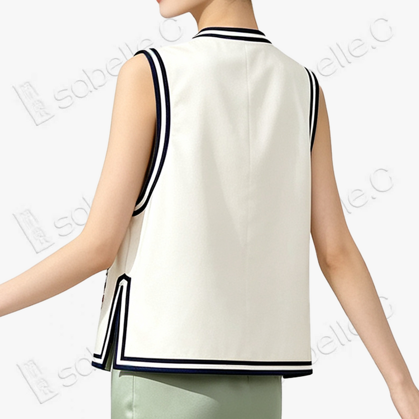 Hand‑Embroidered Waistcoat - 手工刺繡馬甲