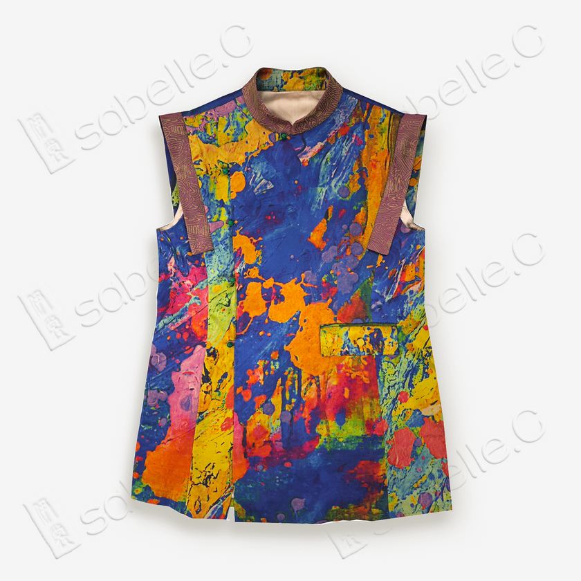 Gambiered Canton Silk Vest
