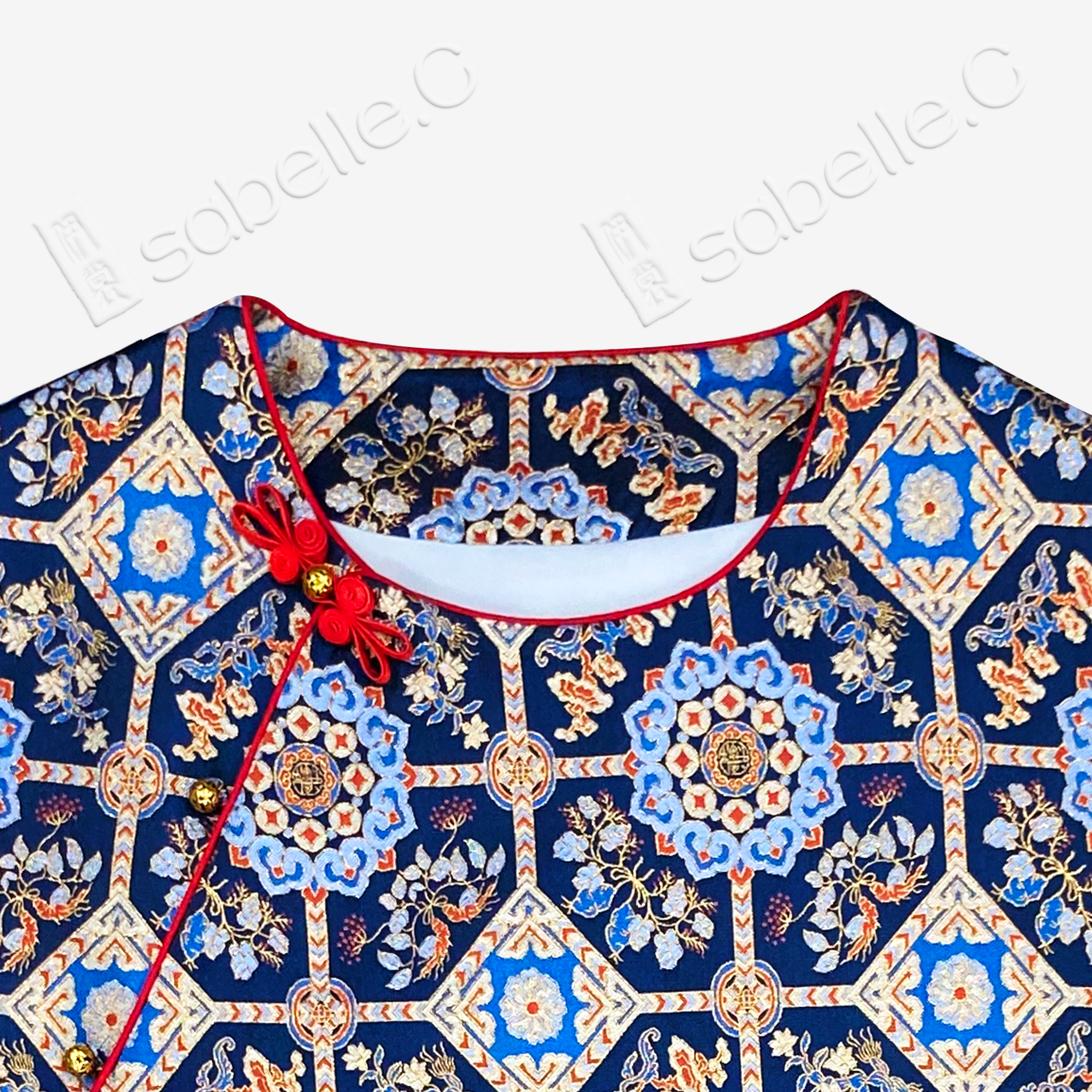 Chinese Brocade Mid-length Vest
